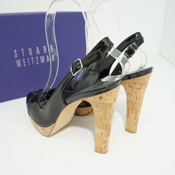 Stuart Weitzman Exsling Slingback Heels Sandals 7 - Picture 8 of 8